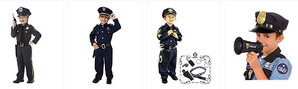 halloween costume boys police officer